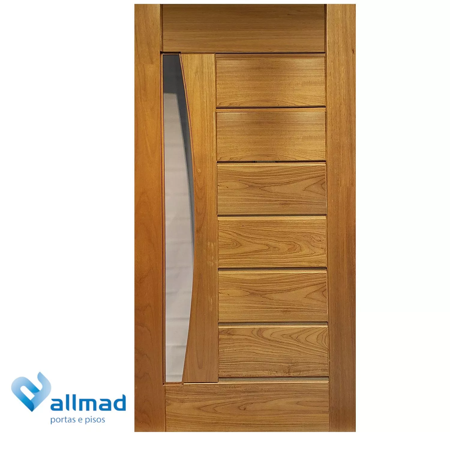 porta pivotante de madeira com vidro lateral visor curvo