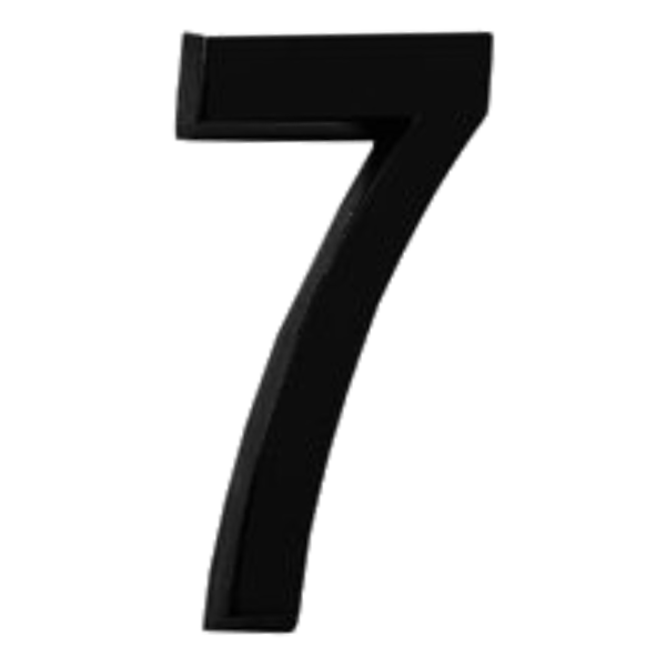 Número Residencial 7 – Preto