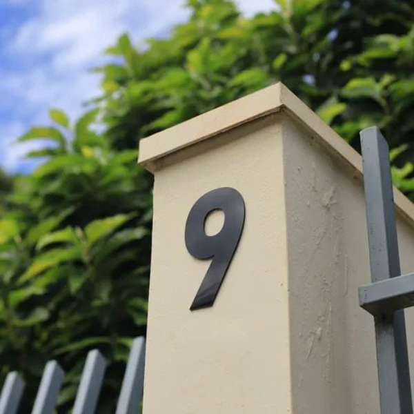 Número Residencial 9 – Preto