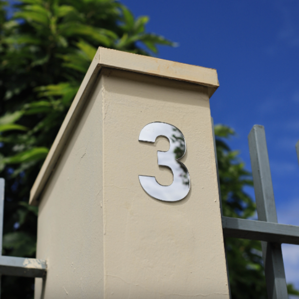 Número Residencial 3 – Cromado