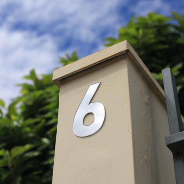 Número Residencial 6 – Cromado