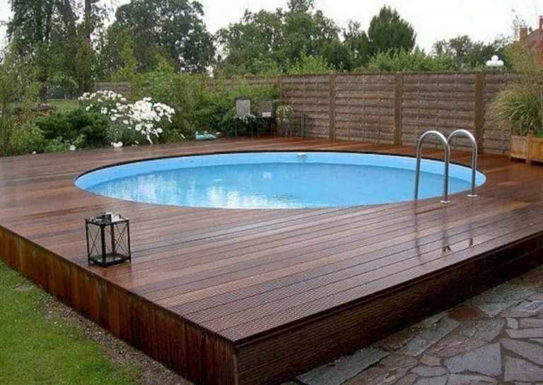 deck para piscina redonda